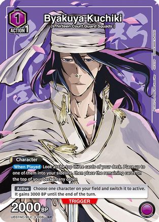 Image of Byakuya Kuchiki (UE01NC/BLC-3-006) - UE01NC New Card Selection BLEACH ThousandYear Blood War Foil