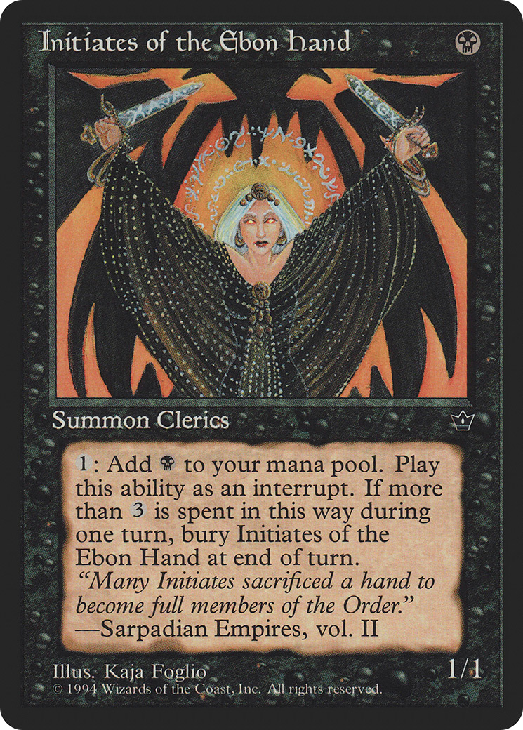Image of Initiates of the Ebon Hand (Kaja Foglio) [Fallen Empires]