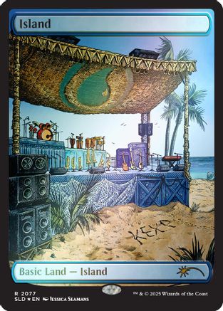 Image of Island (2077) (Rainbow Foil) [Secret Lair Drop Series]