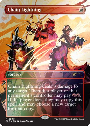 Image of Chain Lightning (2047) (Rainbow Foil) [Secret Lair Drop Series]