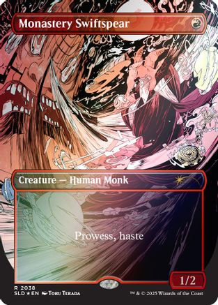 Image of Monastery Swiftspear (2038) (Rainbow Foil) [Secret Lair Drop Series]