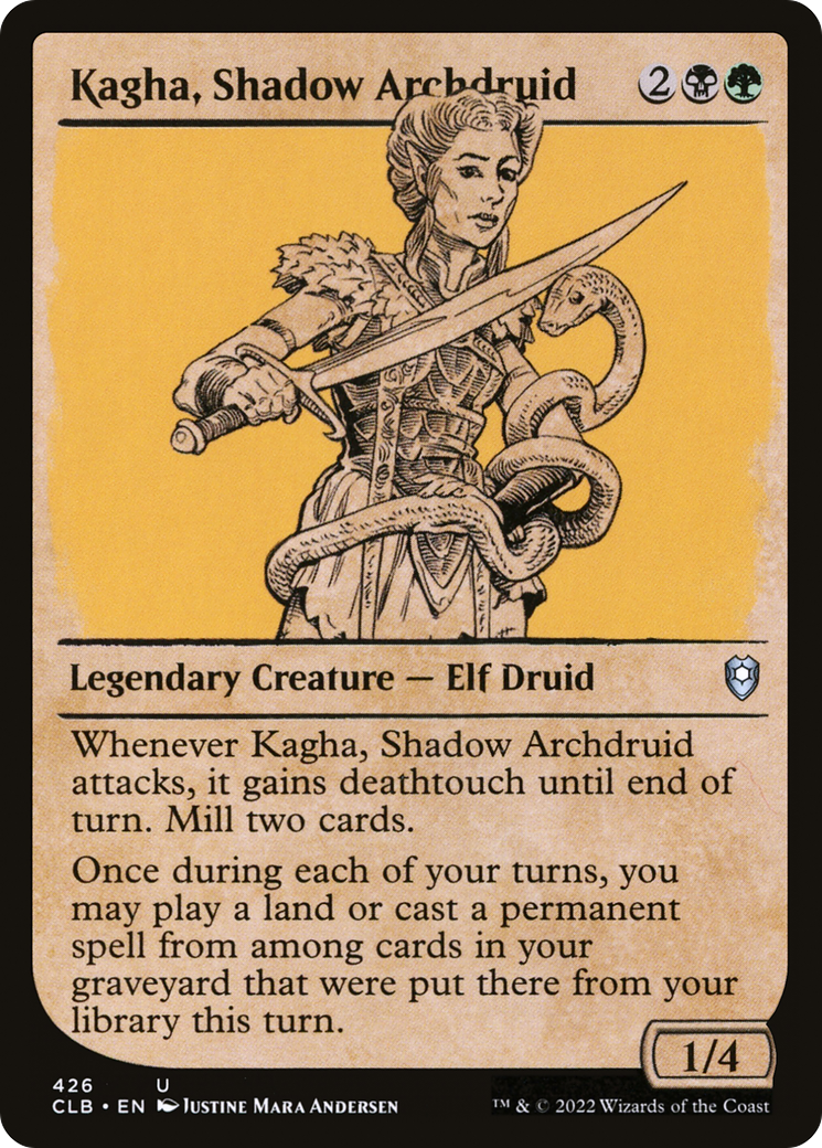 Image of Kagha, Shadow Archdruid (Showcase) [Commander Legends: Battle for Baldur's Gate]