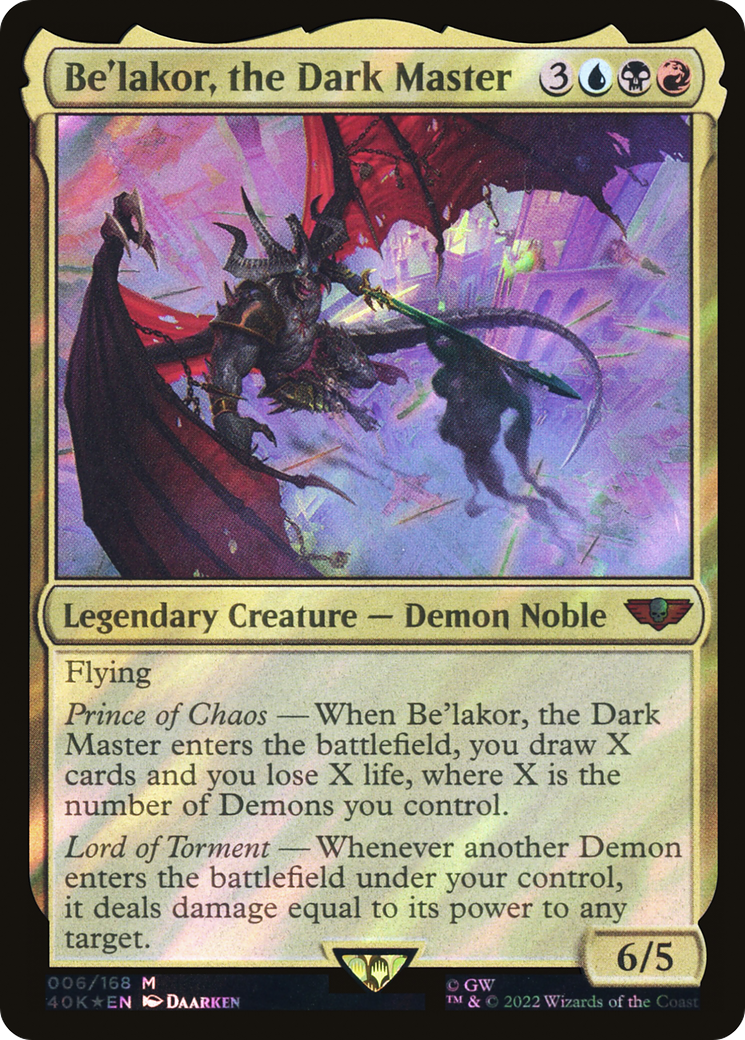 Image of Be'lakor, the Dark Master (Surge Foil) [Warhammer 40,000]