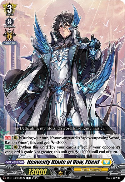 Image of Heavenly Blade of Vow, Flient (D-BT04/050EN) [Awakening of Chakrabarthi]