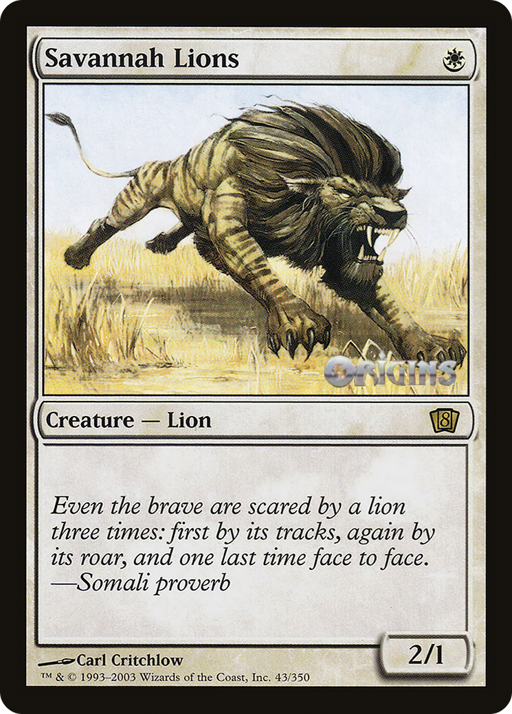 Image of Savannah Lions (Origins 2003) [Oversize Cards]