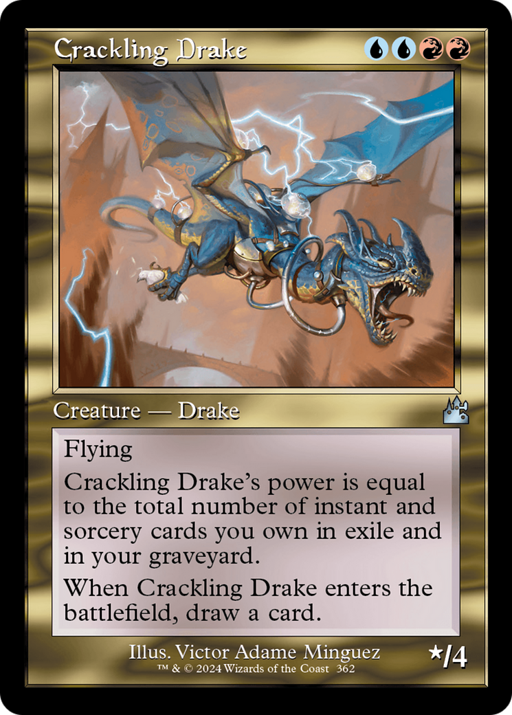 Image of Crackling Drake (Retro Frame) [Ravnica Remastered]