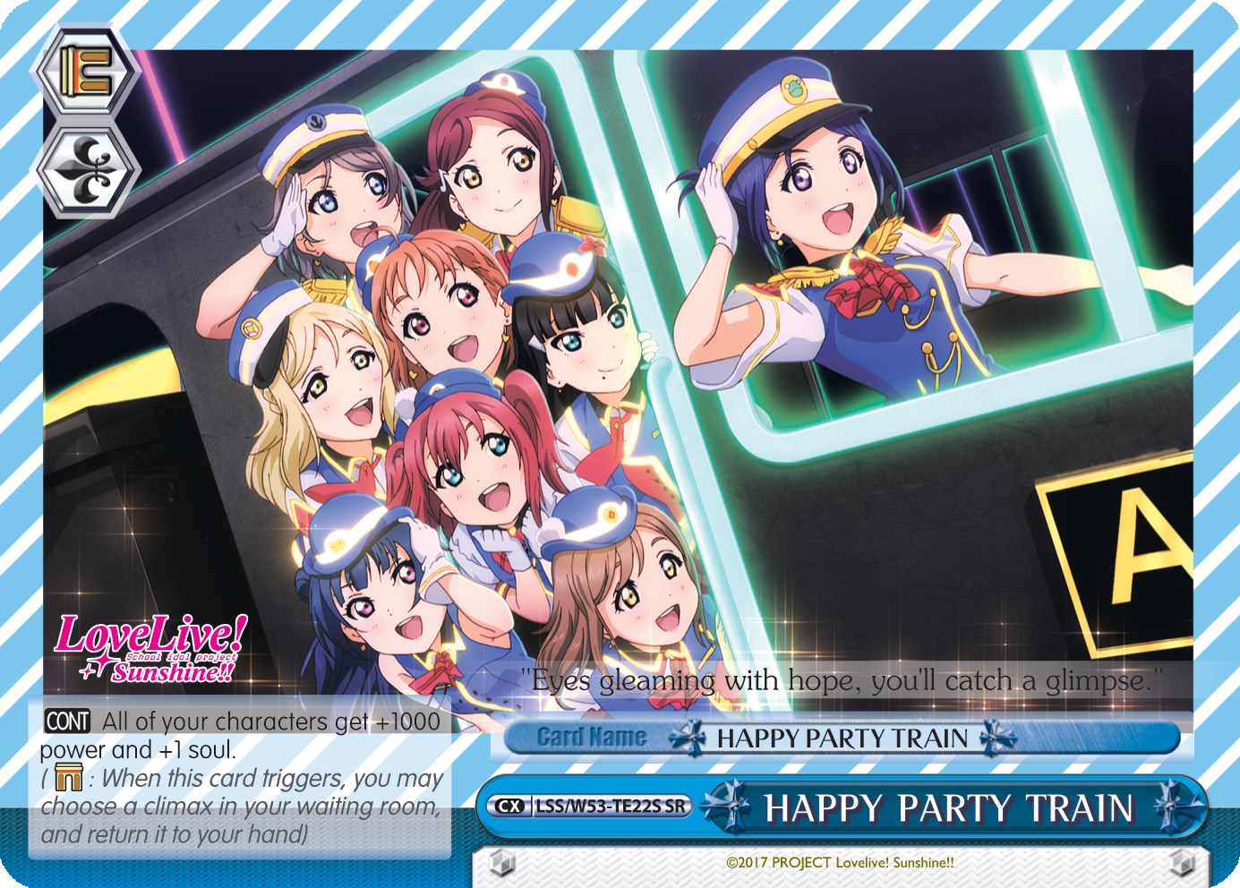 Image of HAPPY PARTY TRAIN (LSS/W53-TE22S SR) [Love Live! Sunshine!! Extra Booster]