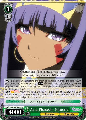 Image of As a Pharaoh, Nitocris (FGO/S87-E033 R) [Fate/Grand Order THE MOVIE Divine Realm of the Round Table: Camelot]