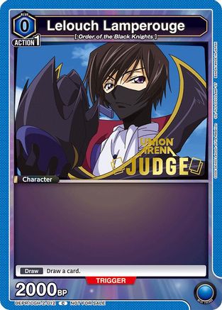 Image of Lelouch Lamperouge (Judge Pack) (UEPR/CGH-2-012) - Union Arena Promotion Cards Foil