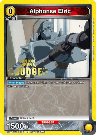 Image of Alphonse Elric (Judge Pack) (UEPR/FMA-1-002) - Union Arena Promotion Cards Foil