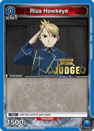 Image of Riza Hawkeye (Judge Pack) (UEPR/FMA-1-048) - Union Arena Promotion Cards Foil