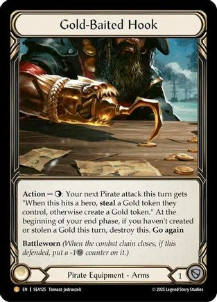 Image of Gold-Baited Hook (Rainbow Foil) [SEA125] (High Seas)  Rainbow Foil