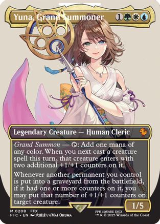 Image of Yuna, Grand Summoner (Borderless) [FINAL FANTASY Commander]