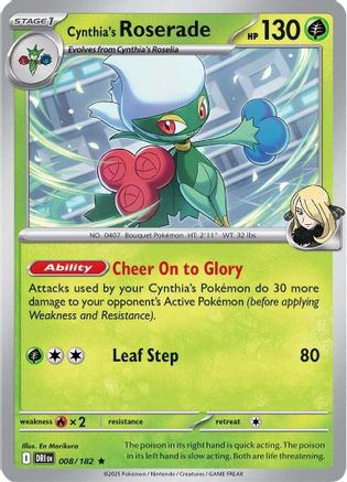 Image of Cynthia's Roserade (008/182) [Scarlet & Violet: Destined Rivals]