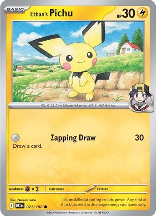 Image of Ethan's Pichu (071/182) [Scarlet & Violet: Destined Rivals]