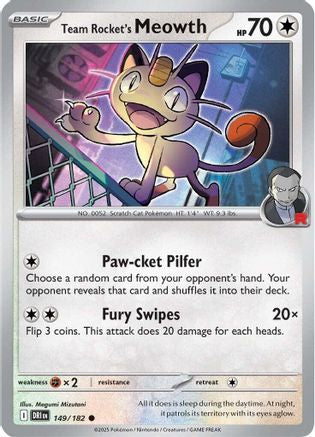 Image of Team Rocket's Meowth (149/182) [Scarlet & Violet: Destined Rivals]