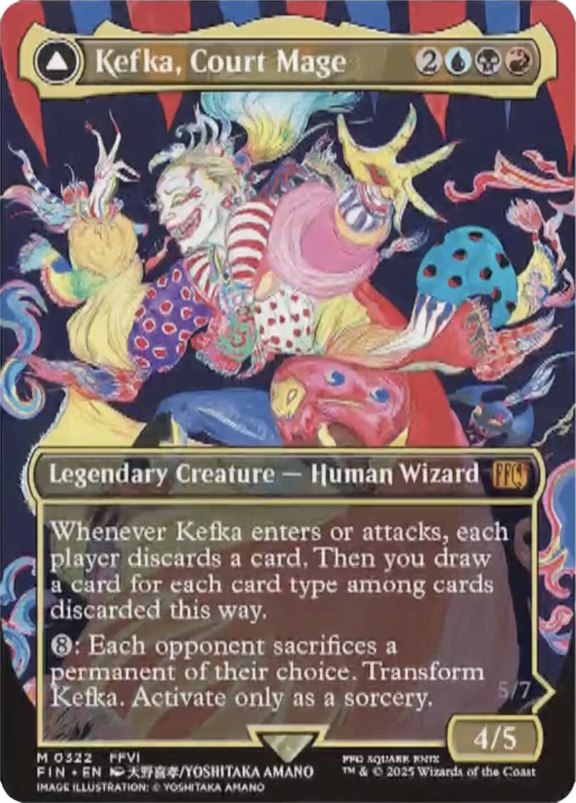 Image of Kefka, Court Mage // Kefka, Ruler of Ruin (Borderless) (0322) [FINAL FANTASY]
