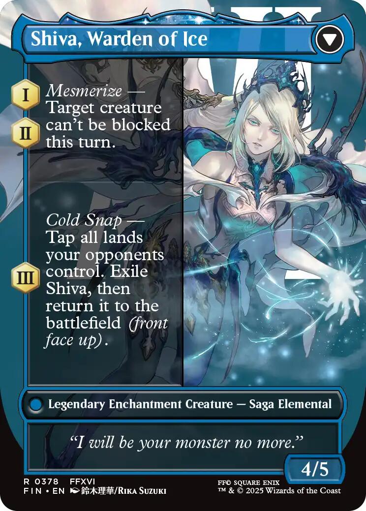 Image of Jill, Shiva's Dominant // Shiva, Warden of Ice (Borderless) [FINAL FANTASY]