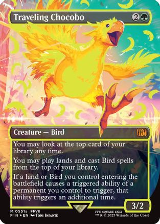 Image of Traveling Chocobo (Borderless) (Neon Ink Yellow) [FINAL FANTASY]