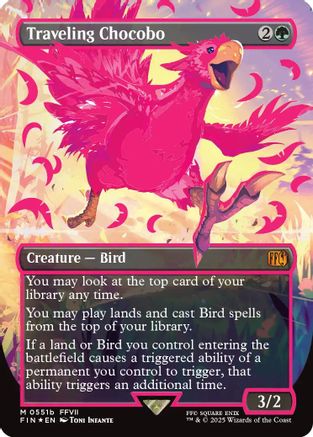 Image of Traveling Chocobo (Borderless) (Neon Ink Pink) [FINAL FANTASY]