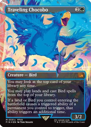 Image of Traveling Chocobo (Borderless) (Neon Ink Blue) [FINAL FANTASY]
