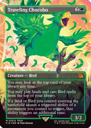 Image of Traveling Chocobo (Borderless) (Neon Ink Green) [FINAL FANTASY]