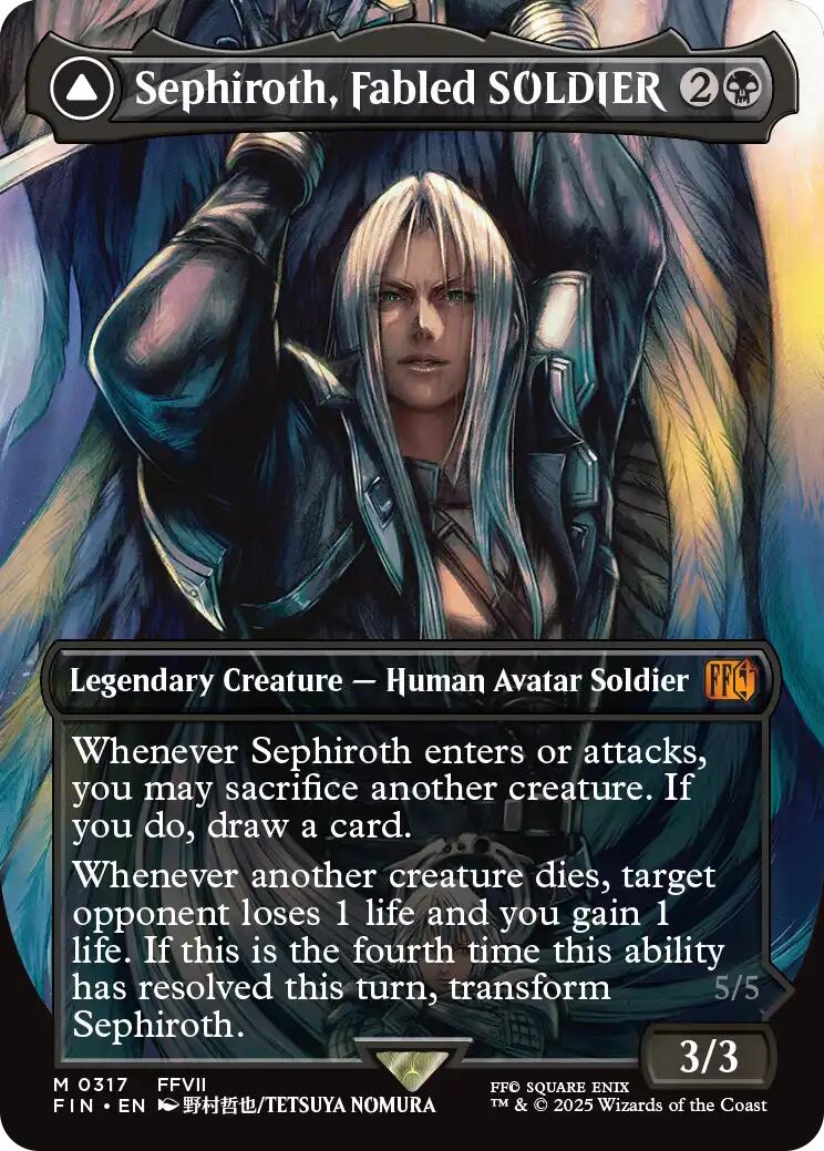 Image of Sephiroth, Fabled SOLDIER // Sephiroth, One-Winged Angel (Borderless) (0317) [FINAL FANTASY]