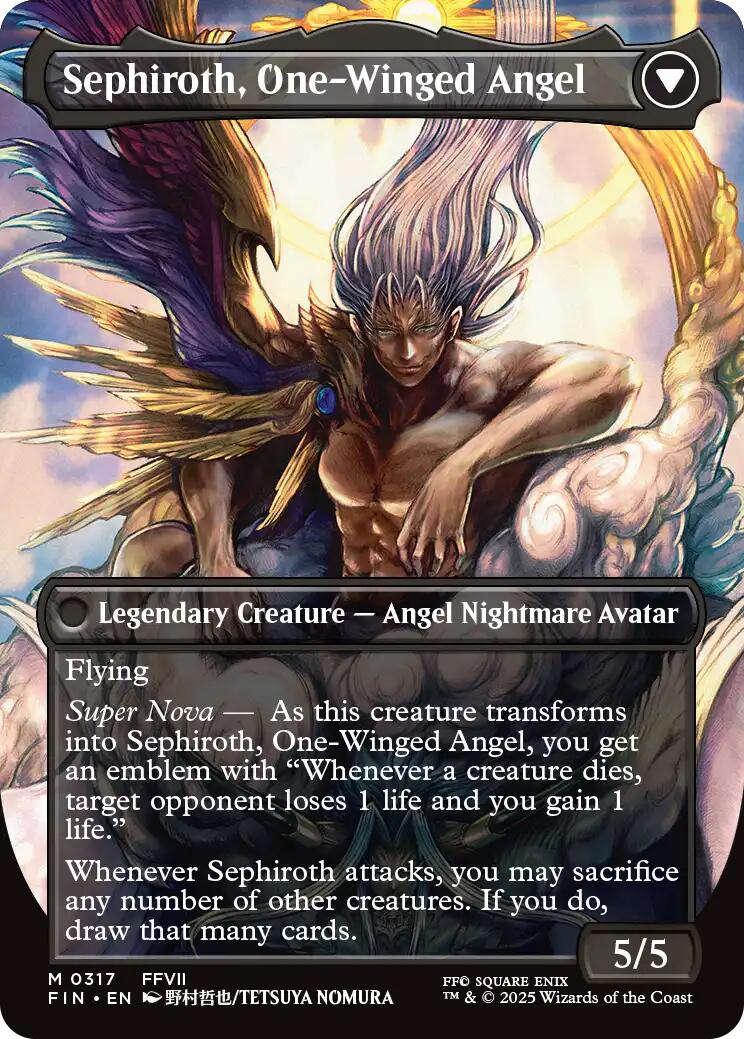 Image of Sephiroth, Fabled SOLDIER // Sephiroth, One-Winged Angel (Borderless) (0317) [FINAL FANTASY]