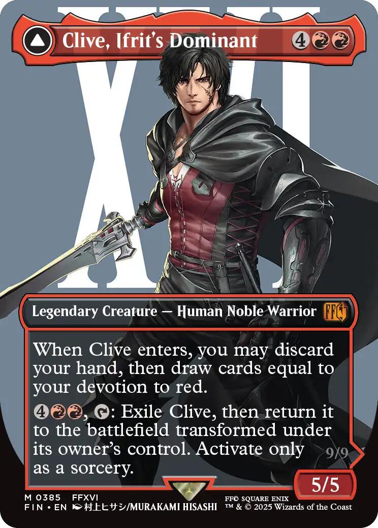 Image of Clive, Ifrit's Dominant // Ifrit, Warden of Inferno (Borderless) (0385) [FINAL FANTASY]