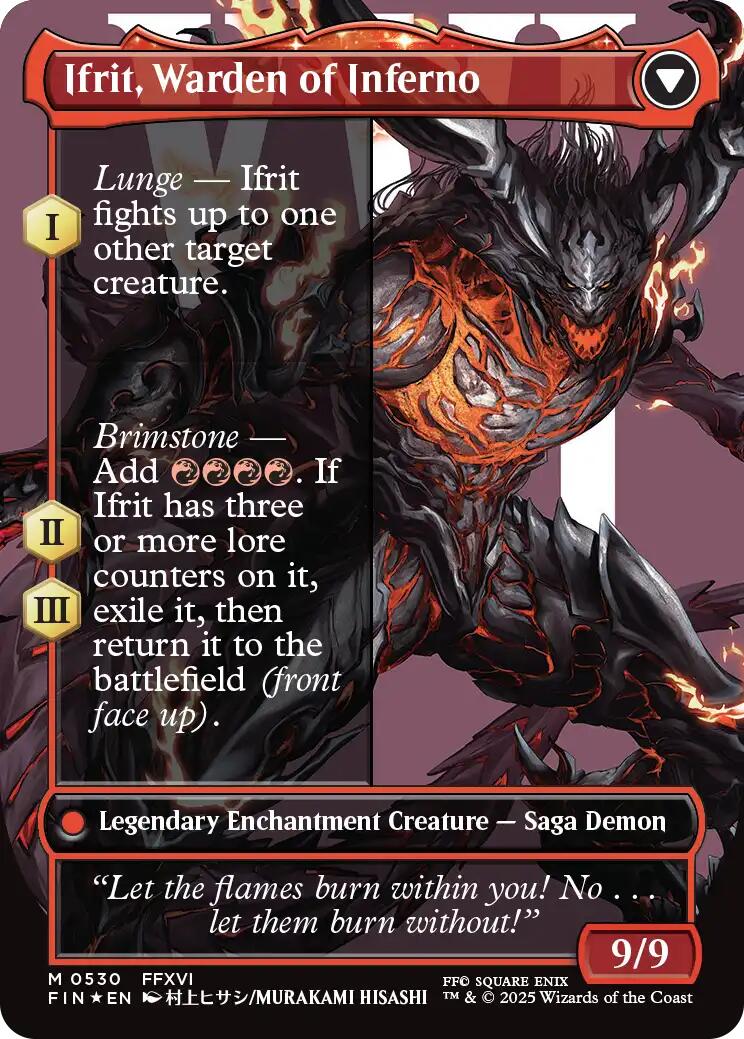 Image of Clive, Ifrit's Dominant // Ifrit, Warden of Inferno (Borderless) (Surge Foil) [FINAL FANTASY]