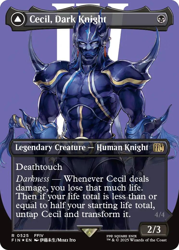 Image of Cecil, Dark Knight // Cecil, Redeemed Paladin (Borderless) (Surge Foil) [FINAL FANTASY]