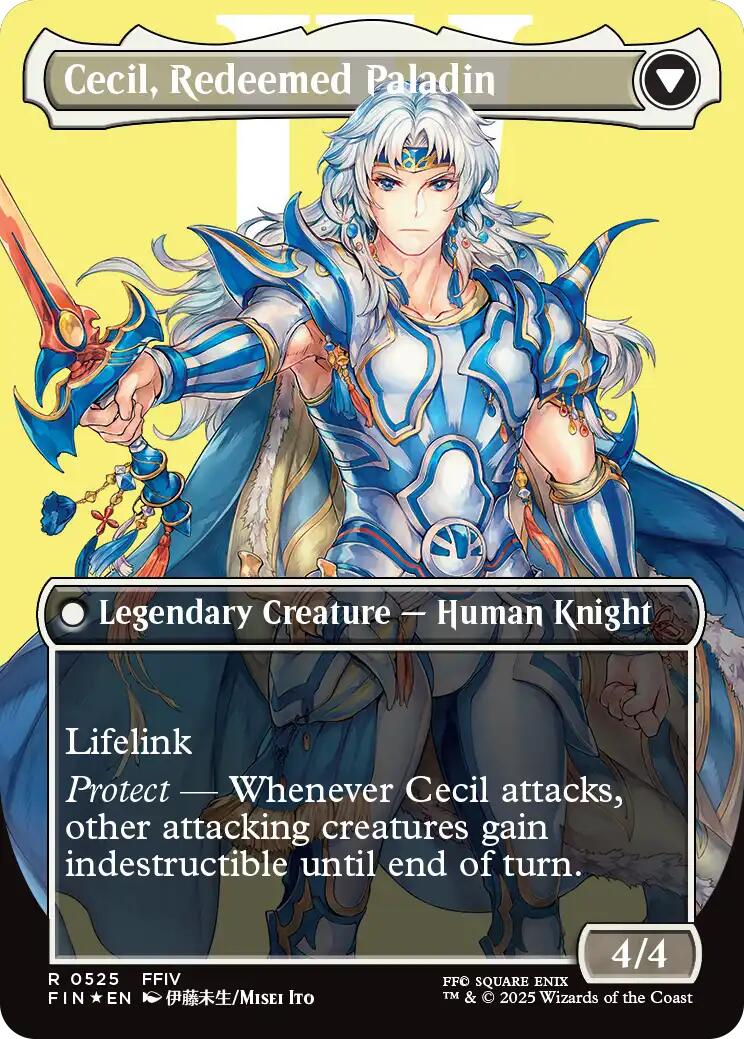 Image of Cecil, Dark Knight // Cecil, Redeemed Paladin (Borderless) (Surge Foil) [FINAL FANTASY]