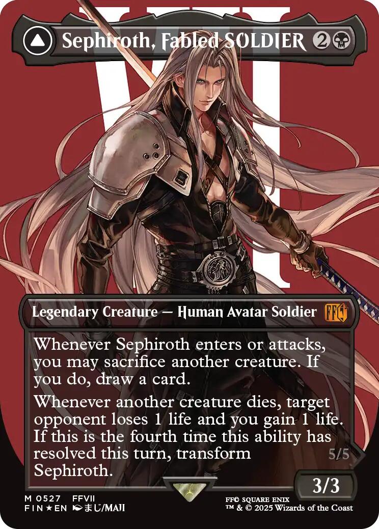 Image of Sephiroth, Fabled SOLDIER // Sephiroth, One-Winged Angel (Borderless) (Surge Foil) [FINAL FANTASY]