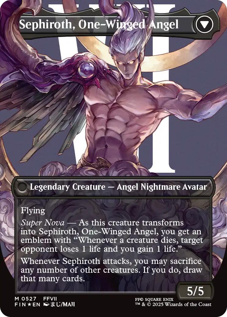 Image of Sephiroth, Fabled SOLDIER // Sephiroth, One-Winged Angel (Borderless) (Surge Foil) [FINAL FANTASY]