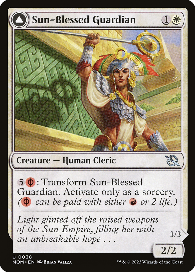 Image of Sun-Blessed Guardian // Furnace-Blessed Conqueror [March of the Machine]