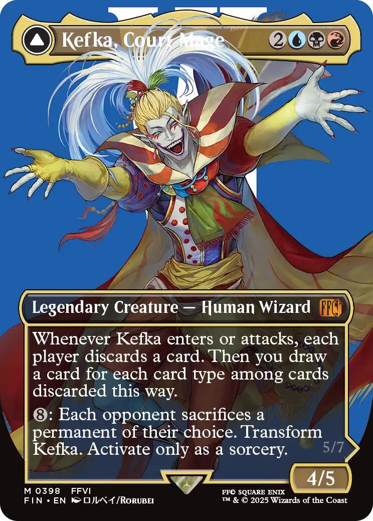 Image of Kefka, Court Mage // Kefka, Ruler of Ruin (Borderless) (0398) [FINAL FANTASY]