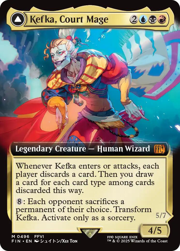 Image of Kefka, Court Mage // Kefka, Ruler of Ruin (Extended Art) [FINAL FANTASY]