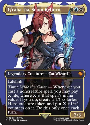 Image of G'raha Tia, Scion Reborn (Borderless) [FINAL FANTASY Commander]