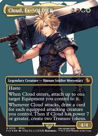 Image of Cloud, Ex-SOLDIER (Borderless) (Surge Foil) [FINAL FANTASY Commander]