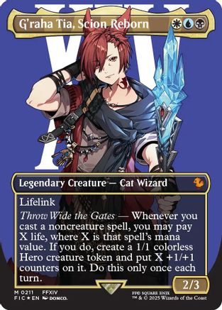 Image of G'raha Tia, Scion Reborn (Borderless) (Surge Foil) [FINAL FANTASY Commander]