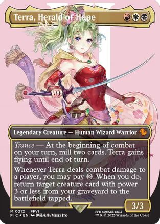 Image of Terra, Herald of Hope (Borderless) (Surge Foil) [FINAL FANTASY Commander]