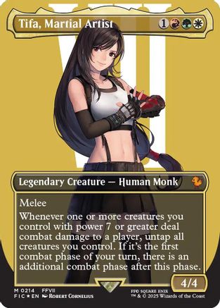 Image of Tifa, Martial Artist (Borderless) (Surge Foil) [FINAL FANTASY Commander]