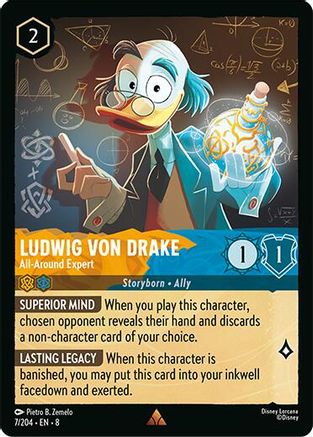 Image of Ludwig Von Drake - All-Around Expert (7/204) [Reign of Jafar]