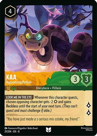 Image of Kaa - Hypnotizing Python (21/204) [Reign of Jafar]