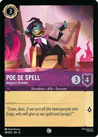 Image of Poe De Spell - Magica's Brother (58/204) [Reign of Jafar]