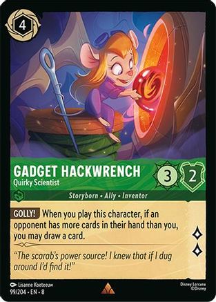 Image of Gadget Hackwrench - Quirky Scientist (99/204) [Reign of Jafar]