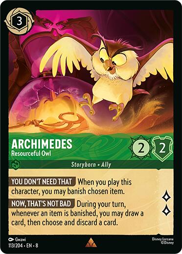 Image of Archimedes - Resourceful Owl (113/204) [Reign of Jafar]