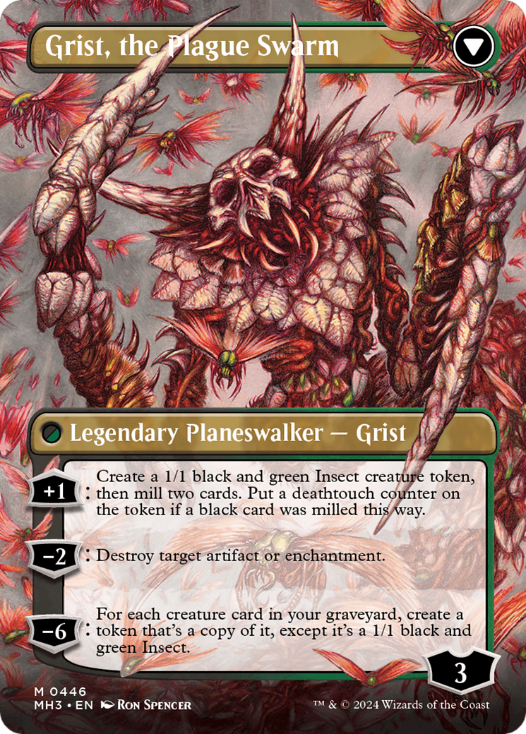 Image of Grist, Voracious Larva // Grist, the Plague Swarm (Borderless) [Modern Horizons 3]