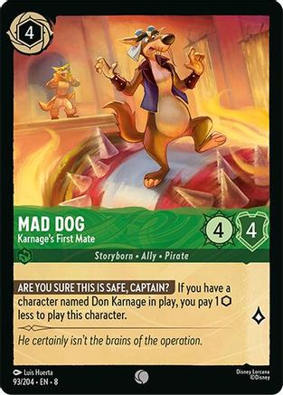 Image of Mad Dog - Karnage's First Mate (93/204) [Reign of Jafar]