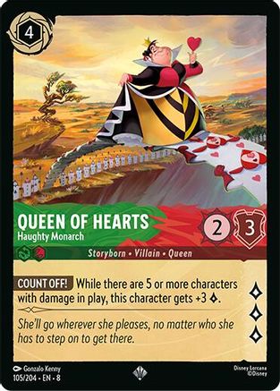 Image of Queen of Hearts - Haughty Monarch (105/204) [Reign of Jafar]